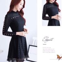 ราคา เดรสลูกไม้สีดำ มือ1 งานป้าย lady ribbon ladyribbon ลูกไม้ (1380630036)