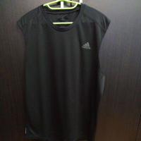 ราคา เสื้อกีฬาแขนกุด Adidas แท้ สีดำ โลโก้เทา ไซส์L (27227694710)