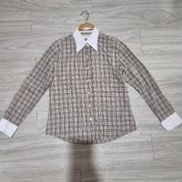 ราคา Burberrysเสื้อเชิ้ตลายสก็อตปกขาวแขนยาวไซส์Lอก39ยาว25(งานมือสอง) (24250042195)