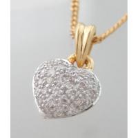ราคา จิวเวอร์รี่มือสอง ของแท้ จี้ห้อยคอทองคำรูปทรงหัวใจประดับเพชรแท้ รวมน้ำหนัก 0.30 กะรัต (6345218437)