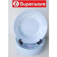ราคา ซุปเปอร์แวร์จานทรงลึก8"=12ชิ้น สีฟ้ากลม ซุปเปอร์แวร์เกรดA (19069961420)