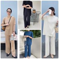 ราคา พร้อมส่ง✅ชุดเซทไหมพรมขายาว ตัวเสื้อคอปีน แขนสั้น ผ้าสีพื้นสวยละมุน งานฟรีไซส์ มาคู่กับกางเกงขายาวเอวยางยืดงานเรียบหรู (21260269014)