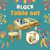 ราคา S26 Block table set ชุดโต๊ะตัวต่อเสริมการเรียนรู้ 2 in 1 (25204504693)