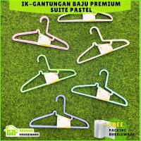 ราคา GANTUNGAN UNGU ไม้แขวนเสื้อสูทสีพาสเทล / ราวตากผ้าระดับพรีเมียม พลาสติกแข็งแรง ชมพู ม่วง (42303800718)