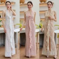 ราคา เดรสชุดราตรีออกงานลูกไม้ยาว (27735043151)