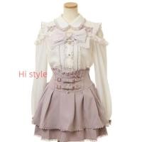 ราคา Lizlisa landmine Jirai kei Lizlisa dupes lace เสื้อเชิ้ตแขนยาวโบว์ใหญ่ 402 (29177120099)