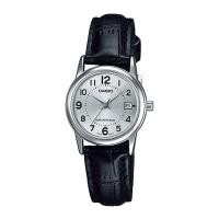 ราคา Casio Standard นาฬิกาข้อมือผู้หญิง สายหนังแท้ รุ่น LTP-V002L,LTP-V002L-7B,LTP-V002L-7BUDF (CMG) - สีดำ (1486422846)