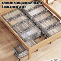 ราคา GOF ถังเก็บปิดผนึกน้ํายาเก็บฝุ่นกลิ้งใต้ถังเก็บเตียงที่มีฝาปิดโปร่งใสฝุ่นออแกไนเซอร์สําหรับเสื้อผ้าผ้าห่มรองเท้าลิ้นชักโลหะ (43475558160)