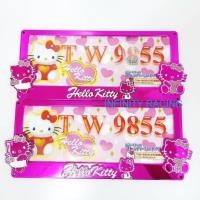 ราคา กรอบป้ายทะเบียน คิตตี้ HELLO KITTY สีชมพูเข้ม (2193662429)