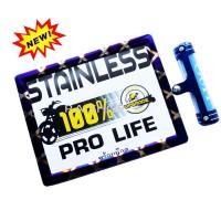 ราคา ﻿กรอบป้ายทะเบียนมอเตอร์ไซด์งานสแตนเลสแท้ สีไทเทเนียมน้ำเงินลาย+กรอบ พ.ร.บ สีน้ำเงิน สำหรับมอเตอร์ไซด์ทุกรุ่น (7051978065)