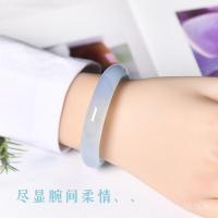 ราคา สร้อยข้อมือหินอาเกต สีฟ้าอมคราม สำหรับของขวัญวันเกิดหรือแฟน (43969242738)