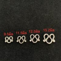 ราคา ตะขอสร้อยตัว M เงินแท้ ขนาด 9.5,10.5,11.5,12.5,13.0,13.6,15.2 มิล/ราคา 100,130,150,160,180,200 บาท ราคาต่อชิ้น (25119008800)