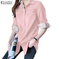 ราคา Zanzea เสื้อเบลาส์ แขนยาว ลายดอกไม้ ทรงหลวม สไตล์เกาหลี สําหรับผู้หญิง (24461468421)