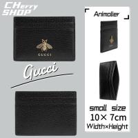 ราคา 100% authentic✨Gucci Animalier Leather Card Holder BAG 523685 (42772228246)