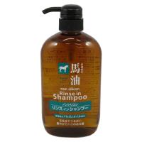 ราคา แชมพูผสมครีมนวด Kumano yoshi horse oil Rinse in Non silicon shampoo 600 ml (24242872464)