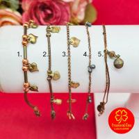 ราคา สร้อยข้อมือทองเหลือง(งานดิบ) ไม่ชุบห้อยจี้หัวใจ กระพรวน ลายคั่นโค้ง กระดูกงู ผ่าหวาย โซ่ ความยาว 6 นิ้ว ข้อมือวินเทจ (27227583727)
