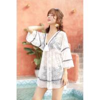 ราคา ชุดว่ายน้ำ3ชิ้นผ้าลูกไม้ เสื้อคลุมลูกไม้ ชุดเดินชายหาด ชุดว่ายน้ำ (7059367841)