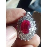 ราคา จึ้ทับทิมล้อมเพชร จี้เงินแท้ มี1ชิ้น (42108907017)