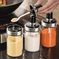ราคา แก้วใส่เครื่องปรุง 300ml ขวดใส่เครื่องปรุงพร้อมช้อน กระปุกใส่เครื่องเทศ ขวดใส่เกลือ กระปุกแก้ว โหลใส่เครื่องปรุง (22360064071)