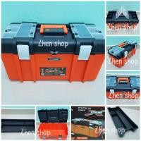 ราคา PUMPKIN กล่องเครื่องมือ กล่องเก็บเครื่องมือ พลาสติกรุ่นหนา ขนาด 19.5 ชิ้น มีถาดยกออกได้(zhen shop) (6235317851)