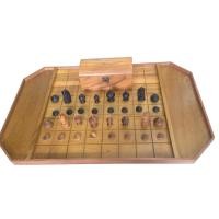 ราคา ชุดหมากรุกไทยกระดานไม้สักแบบมาตรฐานพร้อมตัวหมากและกล่อง (18726655281)