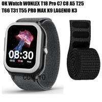 ราคา สําหรับ OK นาฬิกา WONLEX T31 LAGENIO K3 C7 C8 A5 T25 T18 T66 T55 PRO สายคล้อง SmartWatch ไนลอนนุ่มกีฬา Band (40625745803)