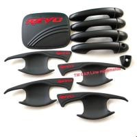 ราคา รีโว้ Revo เบ้ากันรอย ครอบมือจับ ครอบฝาถัง สำหรับ4ประตูตัวเตี้ยเท่านั้น สีดำโลโก้แดง (4637218663)