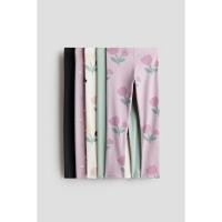 ราคา H&M(เอชแอนด์เอ็ม) กางเกงเลกกิ้งผ้าฝ้าย 5 ชิ้นแพ็ค เด็กผู้หญิง 1297244_2 (26440989293)