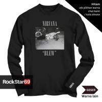 ราคา Nirvana เสื้อยืดวงแขนยาว 1 Size XS - 7XL Bigsize Jumbo ไซส์ใหญ่ แขนยาว Premium (26443042235)