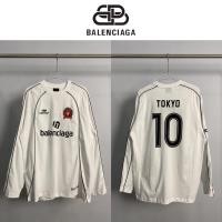 ราคา ♞,♘เสื้อยืดแขนยาว Balenciaga Soccer Long Sleeve T-Shirt (สีขาว) KJG (40504622146)