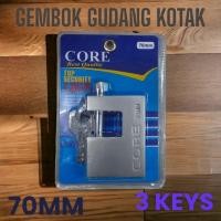 ราคา แป้นหมุนขนาดใหญ่ 70 มม. CORE IRON PADLOCK SATIN Q3120 (43671285831)