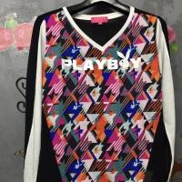 ราคา เสื้อแขนยาวลายเพลย์บอย ด้านหลังเป็นซีทรู มือ2 สภาพดี ไซส์M แบรนด์Playboy (2635126636)