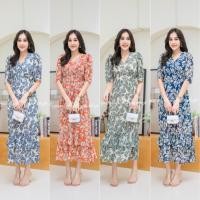 ราคา K277-11 เดรสอกไคว้ชายกระโปรง2 ชั้นผ่าหลัง ผ้าชีฟอง งานป้าย Koya shop {มีโค้ทส่วนลด ทักมาถามนะคะ} (8672285470)