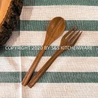 ราคา ช้อนส้อม ไม้จามจุรี ขนาด 15cm. by BG WOOD STUDIO (5247873414)