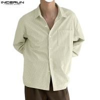 ราคา Incerun เสื้อเชิ้ตลําลอง แขนยาว ลายสก๊อต ติดกระดุม สไตล์นักธุรกิจ สําหรับผู้ชาย (20163412268)