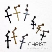 ราคา CHRIST จิวต่างหูไม้กางเขน สแตนเลสสไตล์เกาหลี (22972261141)