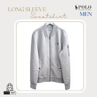 ราคา New_ของแท้%_พร้อมส่ง]_Polo Ralph Lauren-Men-แจ็คเก็ตชายซิปหน้า สีเทา มีกระเป๋าข้างแขน Men Size (26980593743)