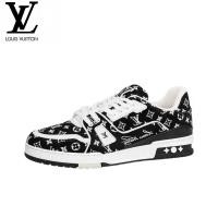 ราคา LOUIS VUITTON Trainer รองเท้าผ้าใบผูกเชือกต่ำสำหรับผู้ชายและผู้หญิงรองเท้าลำลอง 1ABFTE (26922281167)