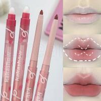 ราคา Double Head Lip Liner With Brush - Velvet Matte Lipstick - Waterproof Long Lasting - Non-Stick Cup Lip Makeup Cosmetics - Nude Pink Lip Liner - Lip Contour Lipstick Pen (28530259560)