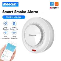 ราคา MeeGoo Smoke Alarm Detector เซ็นเซอร์ตรวจจับควัน Wi-Fi เครื่องตรวจจับควันสัญญาณเตือนไฟไหม้ (40811836124)