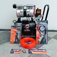 ราคา Handyman ถังลม ปั๊มลม ปั๊มลมโรตารี่ ปั๊มลมออยฟรี 30 ลิตร กำลัง 1,200W มอเตอร์ทองแดง 100% เสียงเงียบ (24704023189)