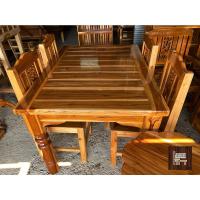 ราคา พร้อมส่ง!! ส่งฟรี!! โต๊ะอาหารไม้สักทองแท้ 4ที่นั่งราคาโรงงาน (14758823770)