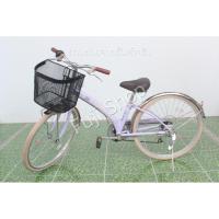 ราคา จักรยานแม่บ้านญี่ปุ่น - ล้อ 24 นิ้ว - มีเกียร์ - สีม่วง [จักรยานมือสอง] (21406848345)