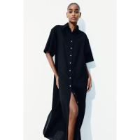 ราคา H&M(เอชแอนด์เอ็ม) เดรสเชิ้ตผ้าผสมลินิน ผู้หญิง 1278042_1 (40200079095)