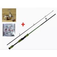 ราคา ชุดสปินนิ่งตีเหยื่อปลอม คันด้ามลายพรางสีเขียว6ฟุต2ท่อนพร้อมรอก yumoshi EF2000 +สาย PE เบอร์2.0 100ม. (2313987746)