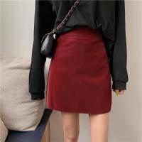 ราคา Autumn/Winter Fashion Leather Half Skirt High Waist Pocket Half Skirt Women's (4957338993)