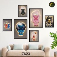 ราคา ชุดภาพวาดผนัง 6 ชิ้น แบร์บริค หมีและนักบินอวกาศภาพวาดตกแต่งสําหรับห้องนั่งเล่นและห้องนอน แอปเปิล ตกแต่ง (42063519133)