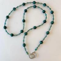 ราคา สไตล์ใหม่สีเขียวเข้มเรซิ่นลูกปัดยาวโซ่โทรศัพท์ กระเป๋าสะพายข้าง (42957772186)