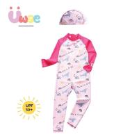 ราคา Uwae ชุดว่ายน้ำเด็ก ชุดว่ายน้ำเด็กหญิงกันยูวี วาฬ รีเเล็กซ์ สีชมพู Pink Whale รุ่น UV085 (6844934068)