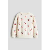 ราคา H&M(เอชแอนด์เอ็ม) เสื้อสเวตเตอร์ผ้าพิมพ์ด้านในขน brushed-inside เด็กผู้หญิง 1305880 (25645824165)